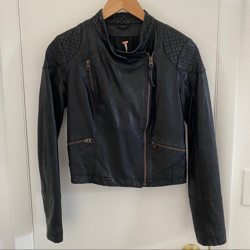 Free People Vegan Leather Jacket